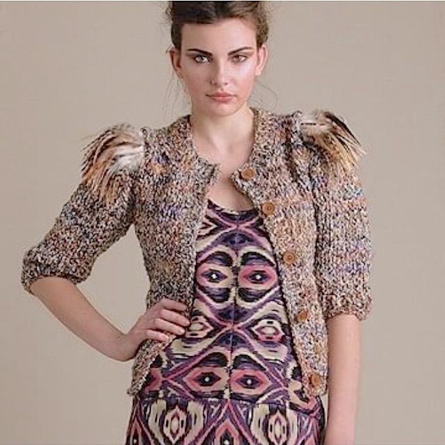 James Coviello For Anthropologie Feather Cardigan